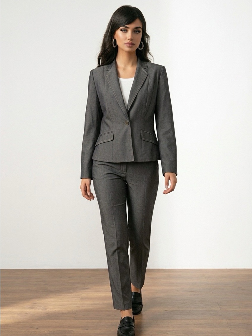 Le Suite Gray Women's Blazer size 8